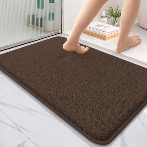 OLANLY Thick Memory Foam Bathroom Rugs 35x24, Absorbent Bath Mat by OLANLY