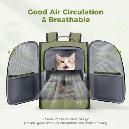 Lekereise Dog Carrier Backpack for Small Medium Dogs Cats up to 18 lbs - Image 3