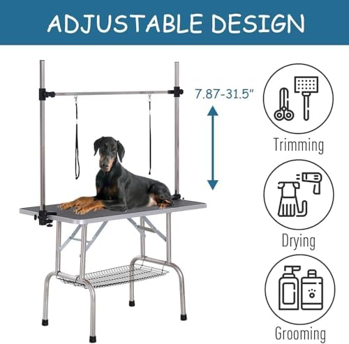 46" Dog Grooming Table Foldable Pet Grooming Tables - Image 3