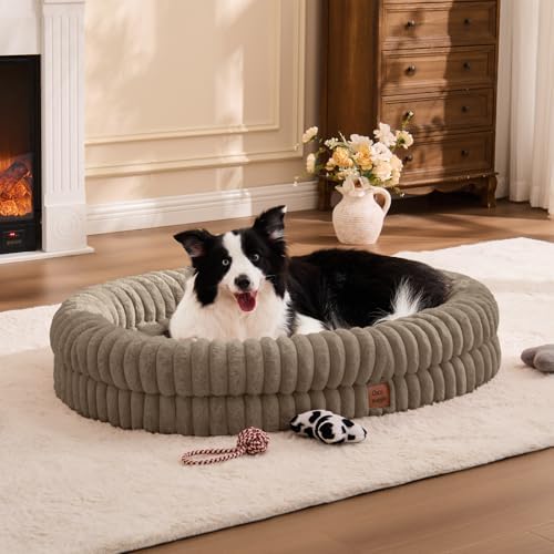 ChiXnuggle Orthopedic Dog Bed, Washable Cover, Faux Fur Bolster Pet Couch - Image 3