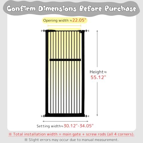 Lumizone 55.12" Extra Tall Pet Gate - Image 2