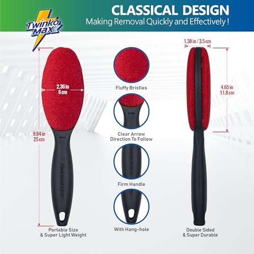 Twinko Max Lint Brush for Pet Hair, Reusable Lint Remover for Clothes - Image 3