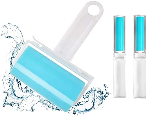 NUOBUT Reusable Sticky Lint Roller 3 Pack, Large & 2 Mini by NUOBUT