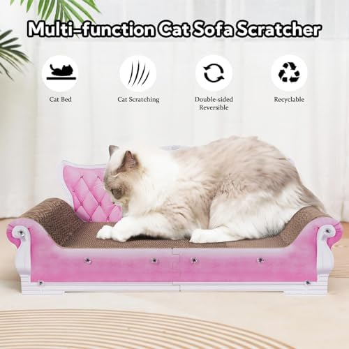 Cat Sofa Shape Scratch Pad for Large Medium Small Indoor Cats, Larger-Sized - Image 3