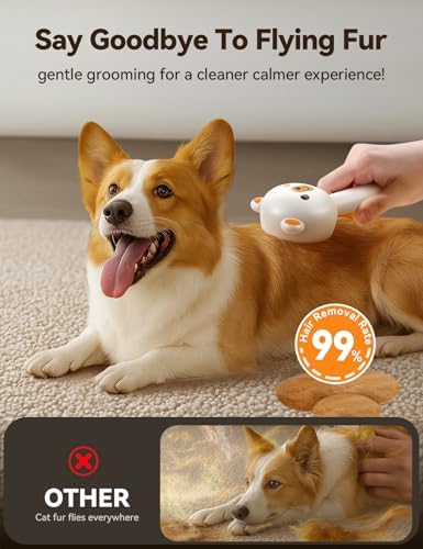 Pet Steam Brush for Dogs & Cats, Brushes for Indoor Cats - Image 3