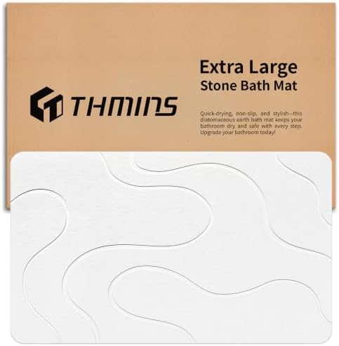 THMINS Extra Large Stone Bath Mat by THMINS