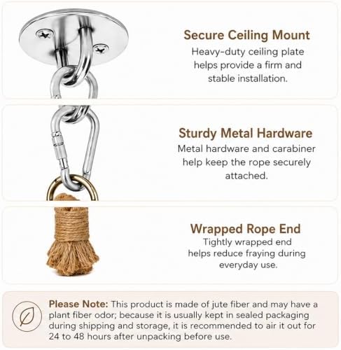 Extra Long 7.9Ft Jute Rope Cat Wall Climber - Image 3