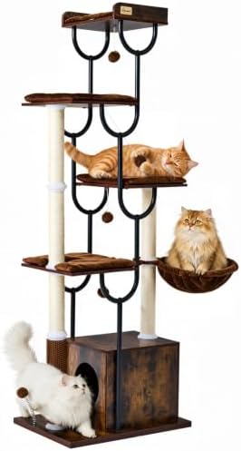 FourFurPets 74" Cat Tree, Cat Tower by FourFurPets