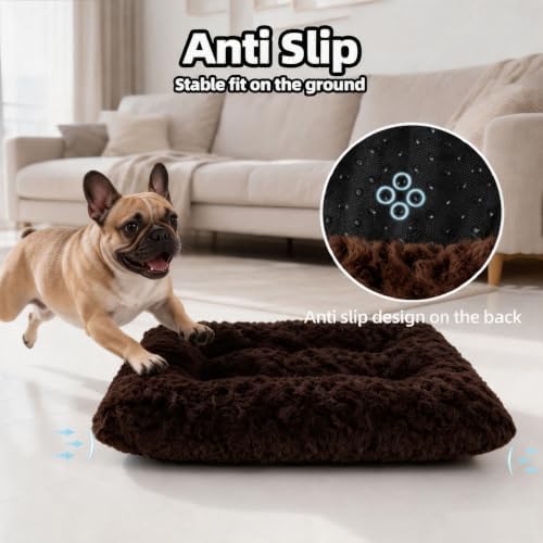 Dog Bed Medium Size, Plush Washable Pet Bed Mat, Dog Crate Bed 23"x 18" - Image 4