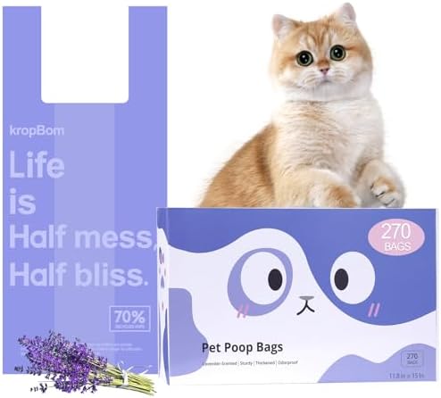 270 Count Cat Litter Bags Lavender Scented by KropBom