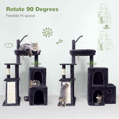 Globlazer Maine Coon Cat Tower for Indoor Adult Cats, Dark Grey - Image 2