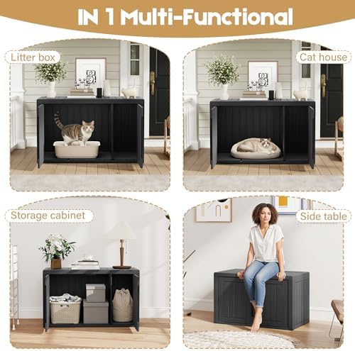 Cat Litter Box Enclosure, Covered Cat Litter Box - Image 6