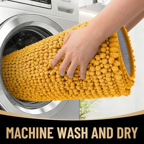 OLANLY Thick Chenille Absorbent Bathroom Rugs Mat 30x20 - Image 4