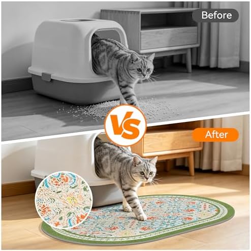 Cat Litter Mat, Waterproof & Urine-Proof Litters Catcher Mats, Keep Floor Clean - Image 2