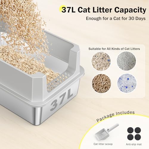 Stainless Steel Litter Box, Extra Large Litter Boxes - Image 5