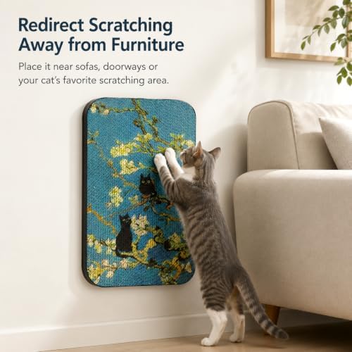 Cat Wall Scratcher, Art Cat Scratching Board - Image 3