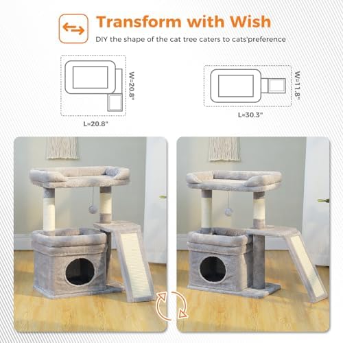 PEQULTI Cat Tree for Small Medium Cats - Image 5