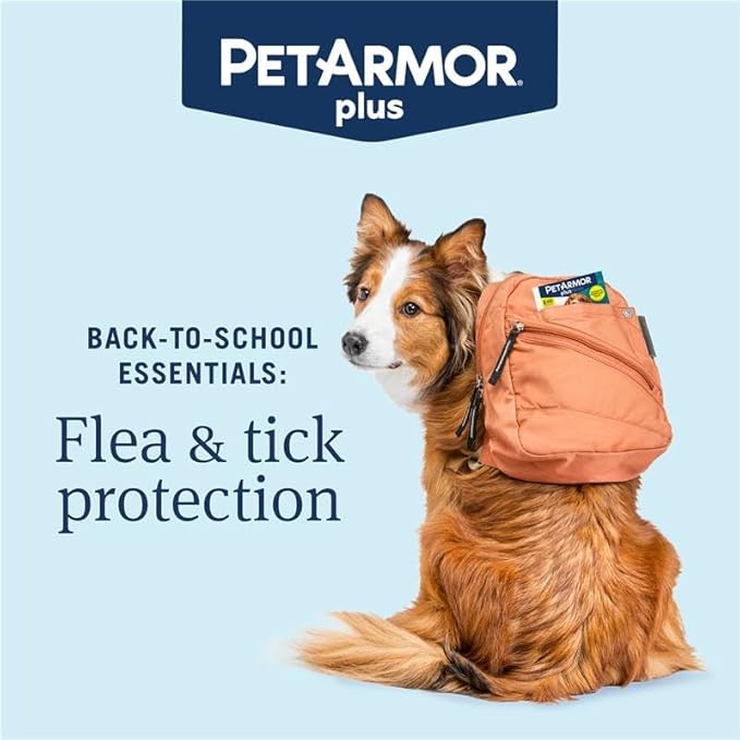 PetArmor Plus Flea and Tick Prevention for Dogs, Dog Flea and Tick Treatment, 3 Doses, Waterproof Topical, Fast Acting, Small Dogs (5-22 lbs)