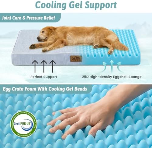 COZY KISS Cooling Orthopedic Dog Bed, Waterproof Lining - Image 3
