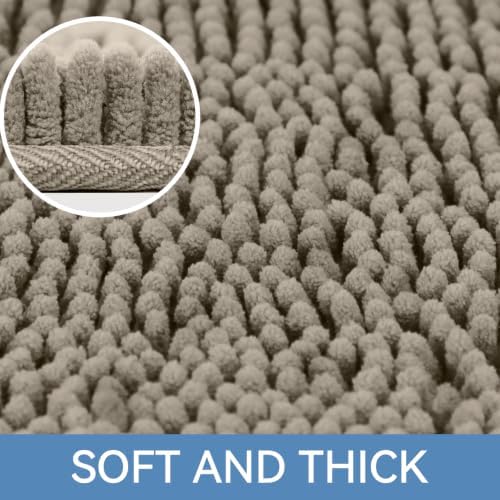 Bcoimo 44x24 Chenille Bath Mat – Non-Slip - Image 4