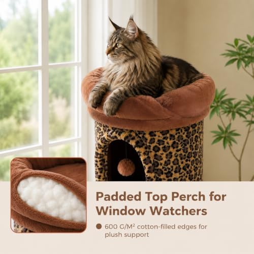 MUTTROS 68.5" Leopard Print Cat Tree Tower - Image 5