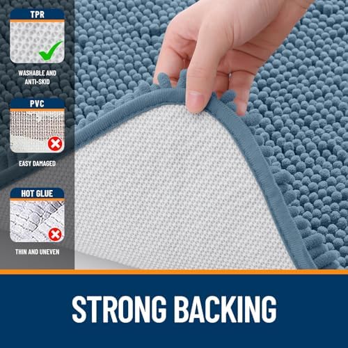 OLANLY Large Bathroom Rugs 44x32, Extra Soft Absorbent Chenille Bath Rugs - Image 6