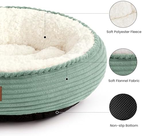 Love's cabin Round Donut Cat and Dog Cushion Bed, 30in Pet Bed - Image 2