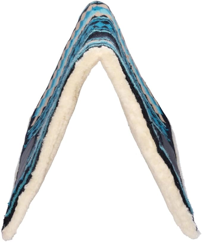 Fleece Bottom Contoured Saddle Pad - 34" x 40" | New Zealand Wool Top | 3/4" Felt Core | Contoured Fit | Hypoallergenic Fleece Lining | Weighs 8 lbs