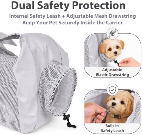 Dog Sling Carrier for Small Dogs & Cats Up to 15lbs, Hands Free Pet Carrier - Image 4