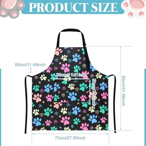 2 Pcs Dog Grooming Apron with 2 Pockets, Dog Grooming Smock - Image 5