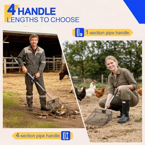 2-in-1 Chicken Coop Poop Scooper and Rake - Image 5