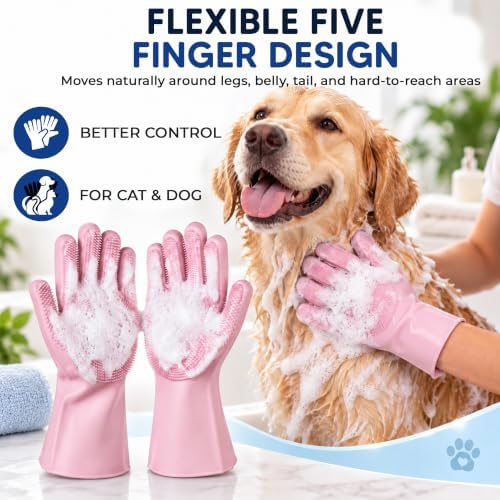 NVNAN Pet Washing Gloves for Dogs and Cats - Image 4