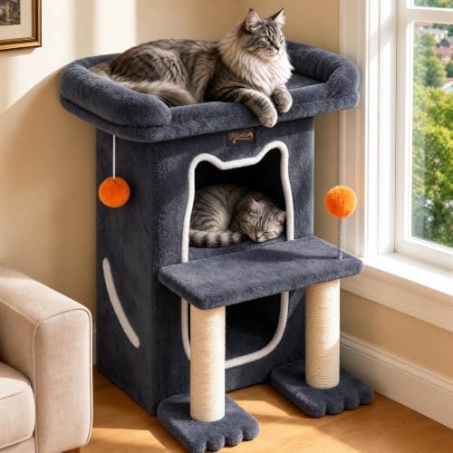 Small Cat Tree Tower Scratching Post by FeliskynCatTreeTower