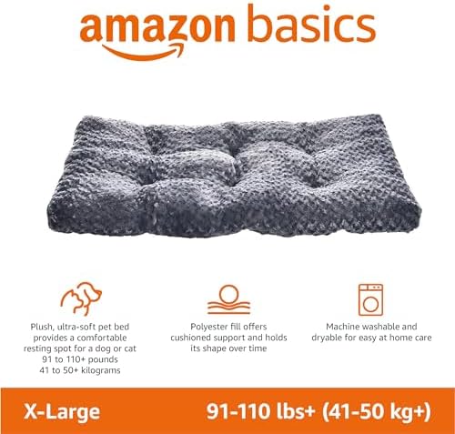 Amazon Basics Washable Cat and Dog Bed and Crate Pad - Image 2