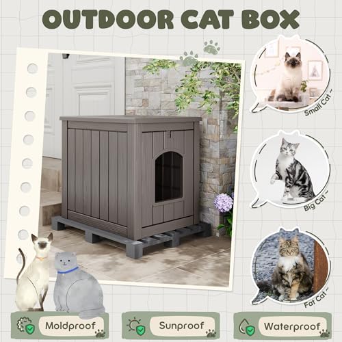 Cat Litter Box Enclosure, Plastic Hidden Litter Box Side Table - Image 4