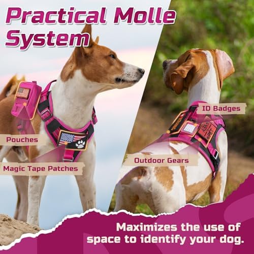 rabbitgoo Tactical Dog Harness for Large, No Pull Military Service Vest - Image 4