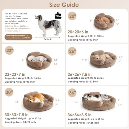 EHEYCIGA 20" Calming Donut Dog Bed - Image 3