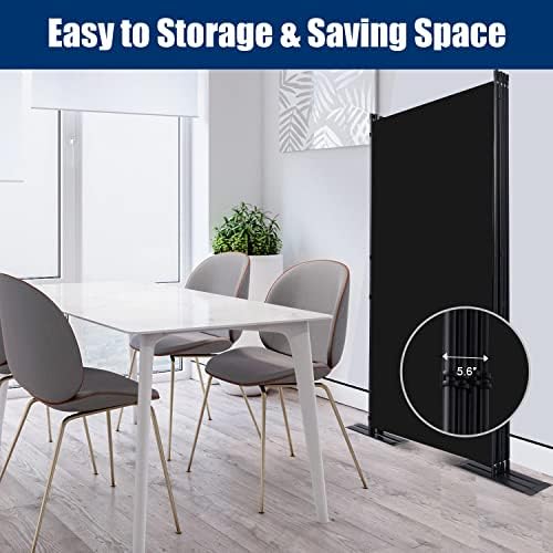 Room Divider 4 Panel-136''Wide, 6FT Room Dividers and Folding Privacy Screen - Image 4