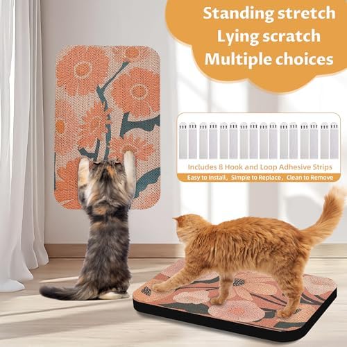 2 Pack Cat Wall Scratcher, Art Cat Scratching Board - Image 3