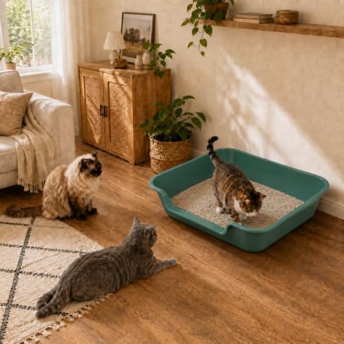 Extra Large Low Entry ABS Cat Litter Box, 2 Pack - Image 2