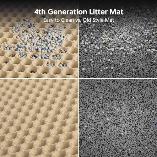 WePet Cat Litter Mat, Kitty Litter Trapping Mat, Honeycomb Double Layer Mats - Image 4