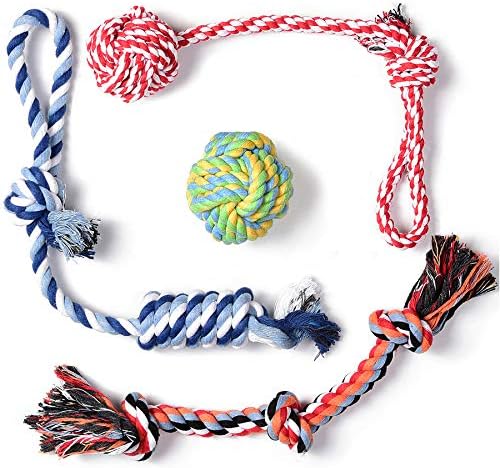 Fida Dog Rope Toys, 4 Pack Cotton Puppy Teething and Chew Toys by Fida