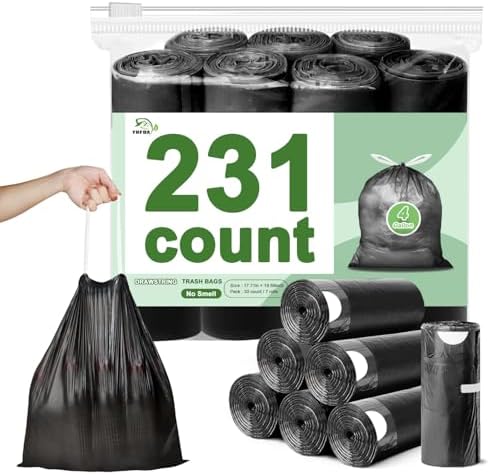 4 Gallon Drawstring Trash Bags by YUFDA