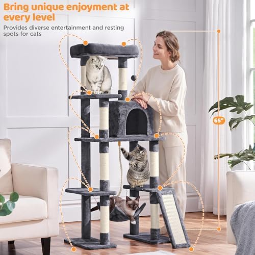 Yaheetech 63in Sturdy Large Cat Tree - Image 3