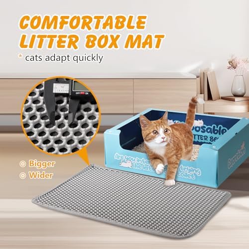 ondware Cat Litter Mat 30 x 24 in, Double Layer, Waterproof - Image 3