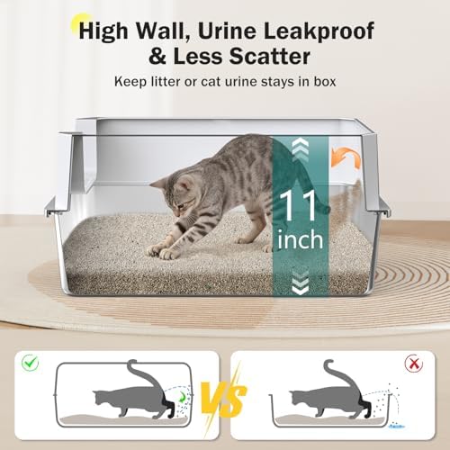 Stainless Steel Litter Box, Extra Large Litter Boxes - Image 2