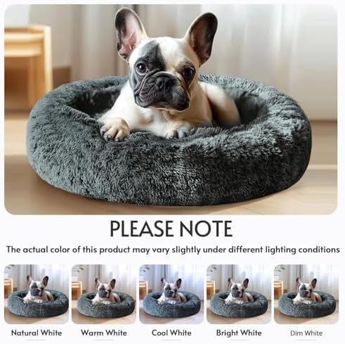JOLLYVOGUE Calming Dog Beds Large Sized Dog, 36in Donut Washable Large Pet Bed - Image 7