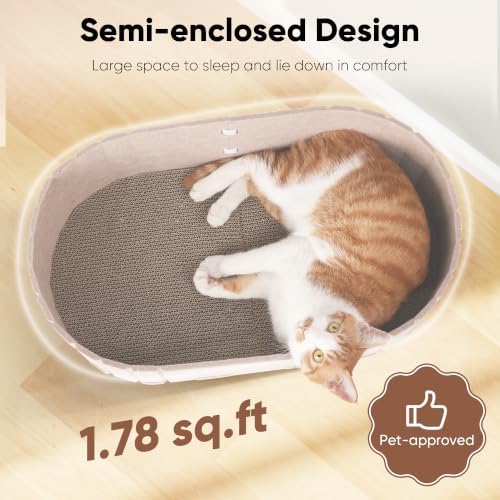 FUKUMARU Cat Scratcher, 24 Inch Sofa Shape Cat Scratching Bed Couch Indoor - Image 2