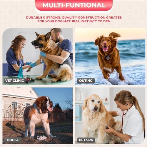 FDW | 42" Foldable Metal Dog Crate | Pink | Cage - Image 6