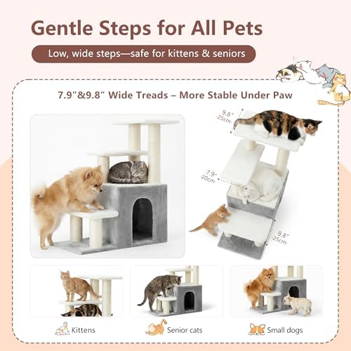 Heybly Cat Scratching Post, Pet Steps - Image 3